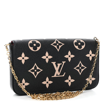 Louis Vuitton Empreinte Monogram Giant Felicie Pochette Black Beige 3 of 8