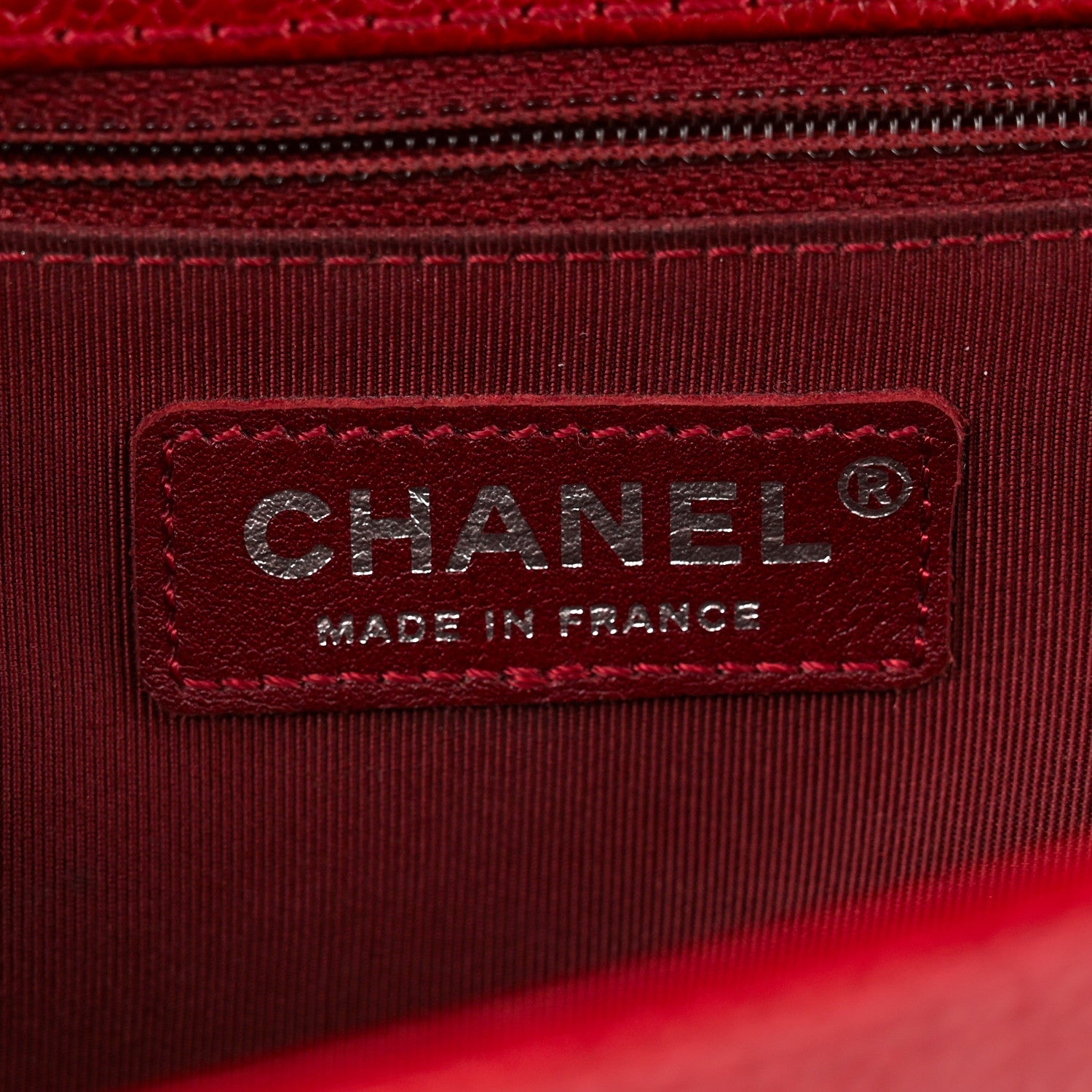 Chanel Caviar Quilted New Medium Boy Flap Dark Red 6 of 12