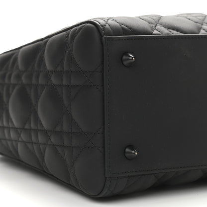 Christian Dior Ultra Matte Calfskin Cannage Medium Lady Dior Black 7 of 8