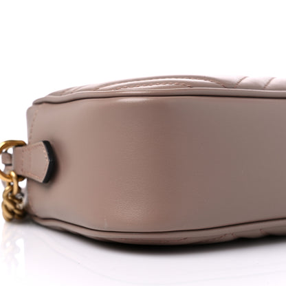 Gucci Calfskin Matelasse Small GG Marmont Chain Shoulder Bag Porcelain Rose 8 of 12