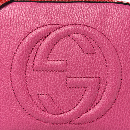 Gucci Dollar Calfskin Bi-Color Small Soho Disco Bag New Rosette Hibiscus Red 8 of 10