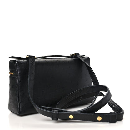 Loro Piana Ostrich L19 Extra Pocket Pouch Black 3 of 9