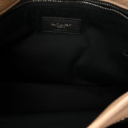 Saint Laurent Crinkled Calfskin Matelasse Monogram Medium Niki Chain Satchel Light Taupe 5 of 10
