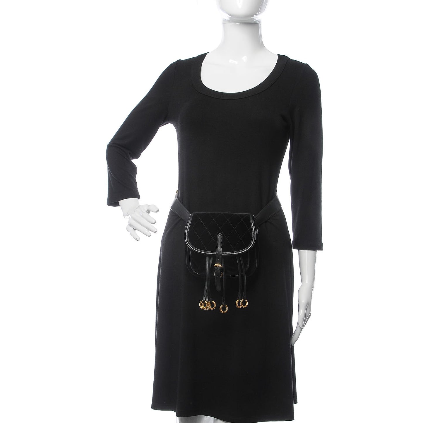 Velluto Impuntu Corsaire Belt Bag Black