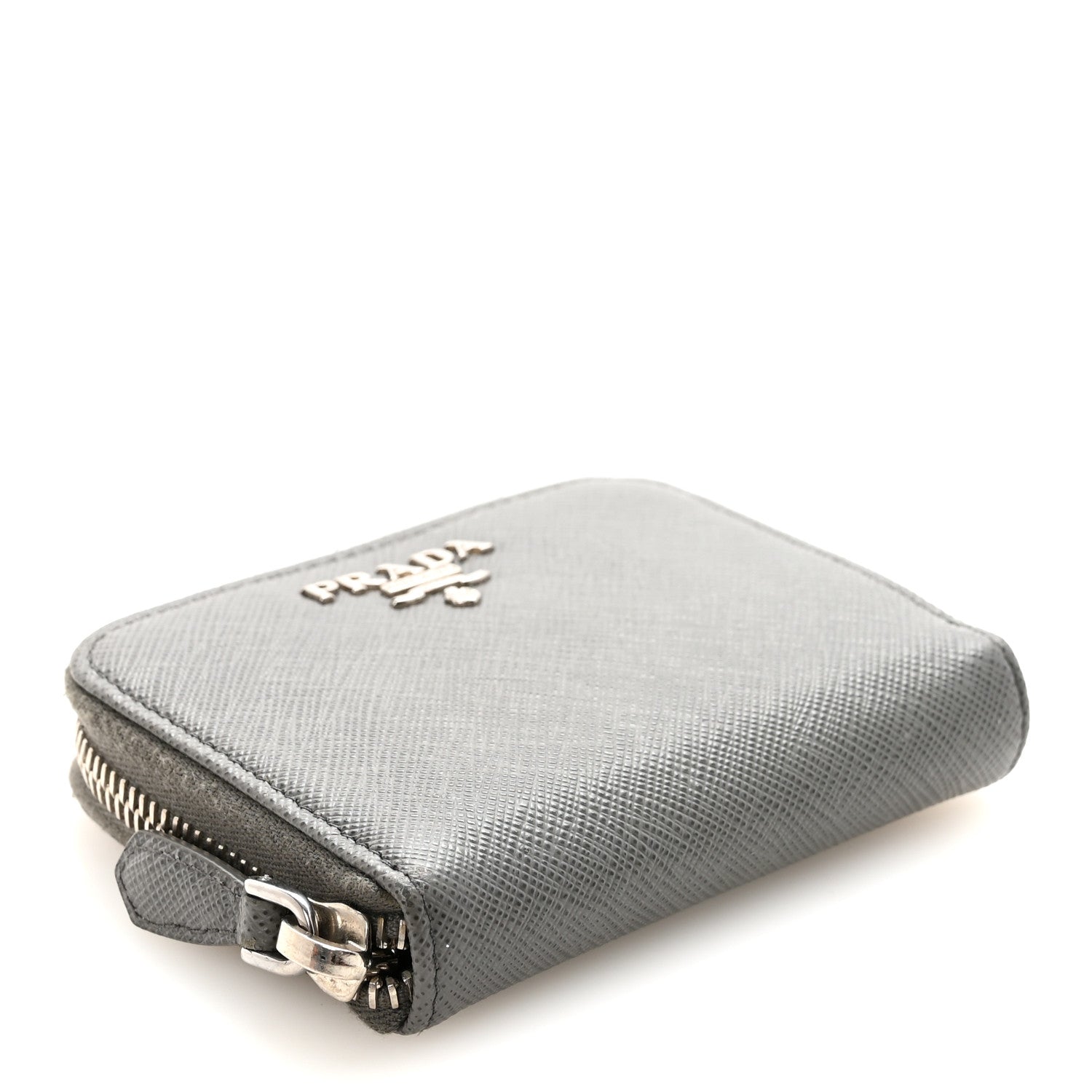 Prada Saffiano Metal Zip Coin Purse Marmo 4 of 7