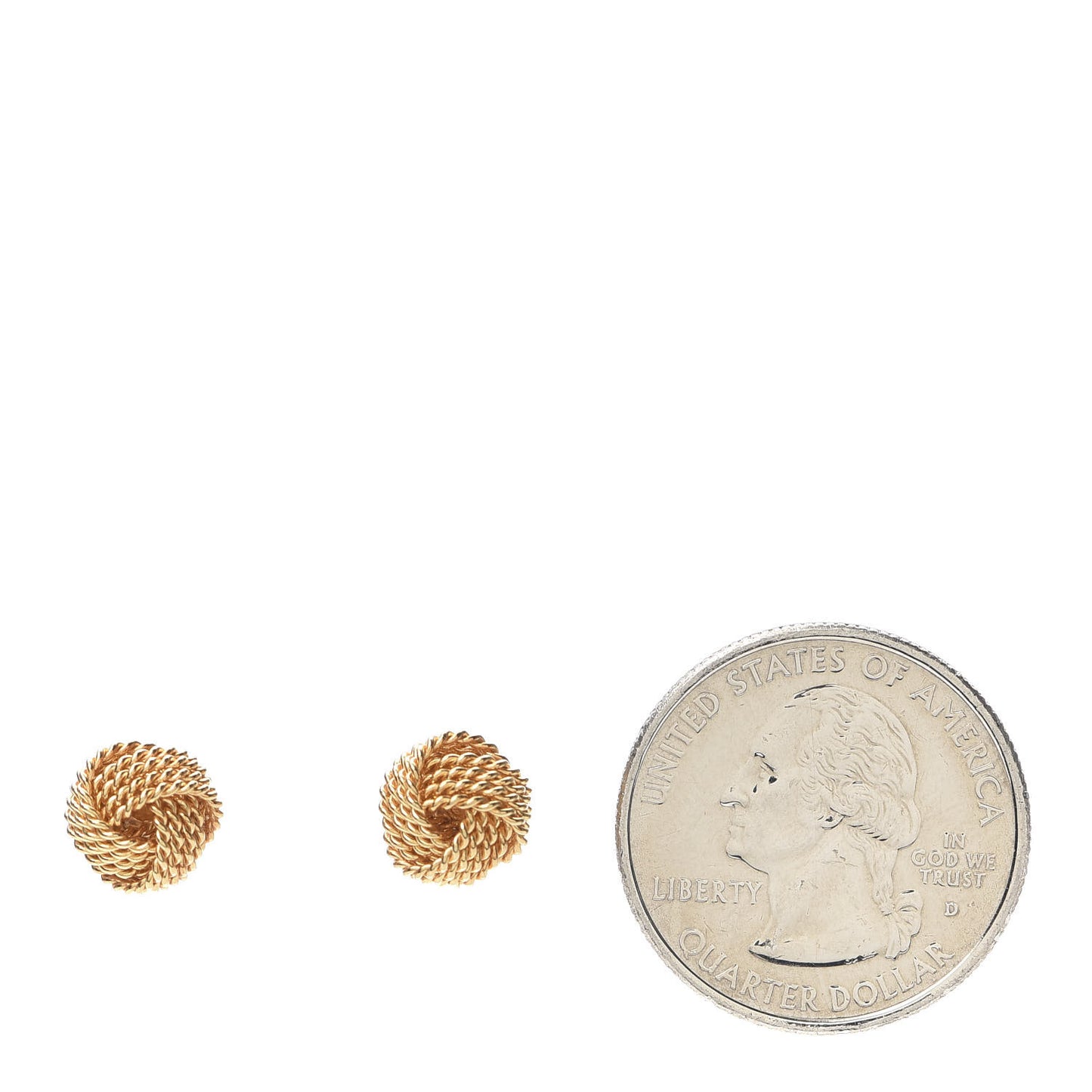 18K Yellow Gold Twist Knot Earrings