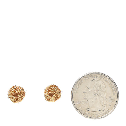 Tiffany 18K Yellow Gold Twist Knot Earrings 2 of 5
