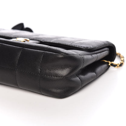 Chanel Lambskin Quilted Mini Chocolate Bar Camellia Flap Black 7 of 12