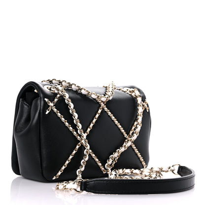 Chanel Lambskin Small Entwined Chain Flap Black 2 of 10