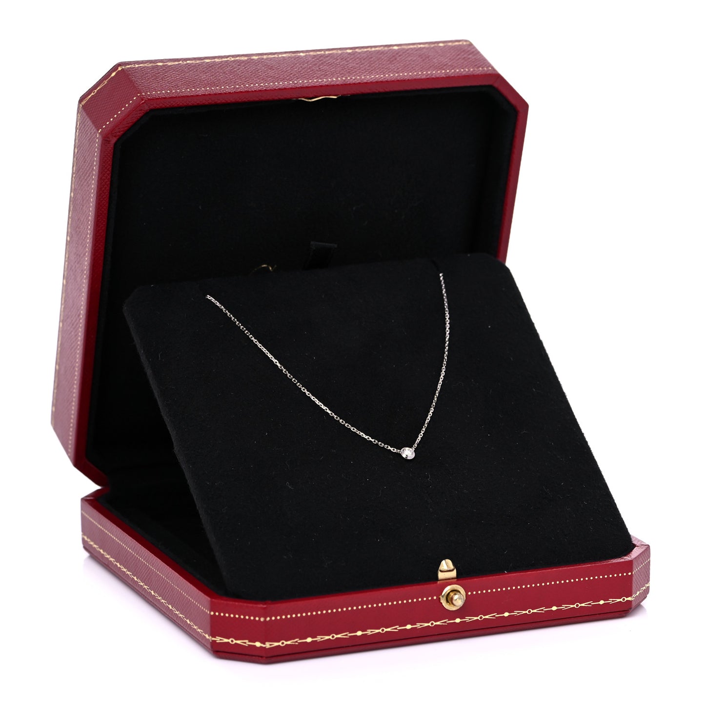 18K White Gold Diamond XS D'Amour Pendant Necklace