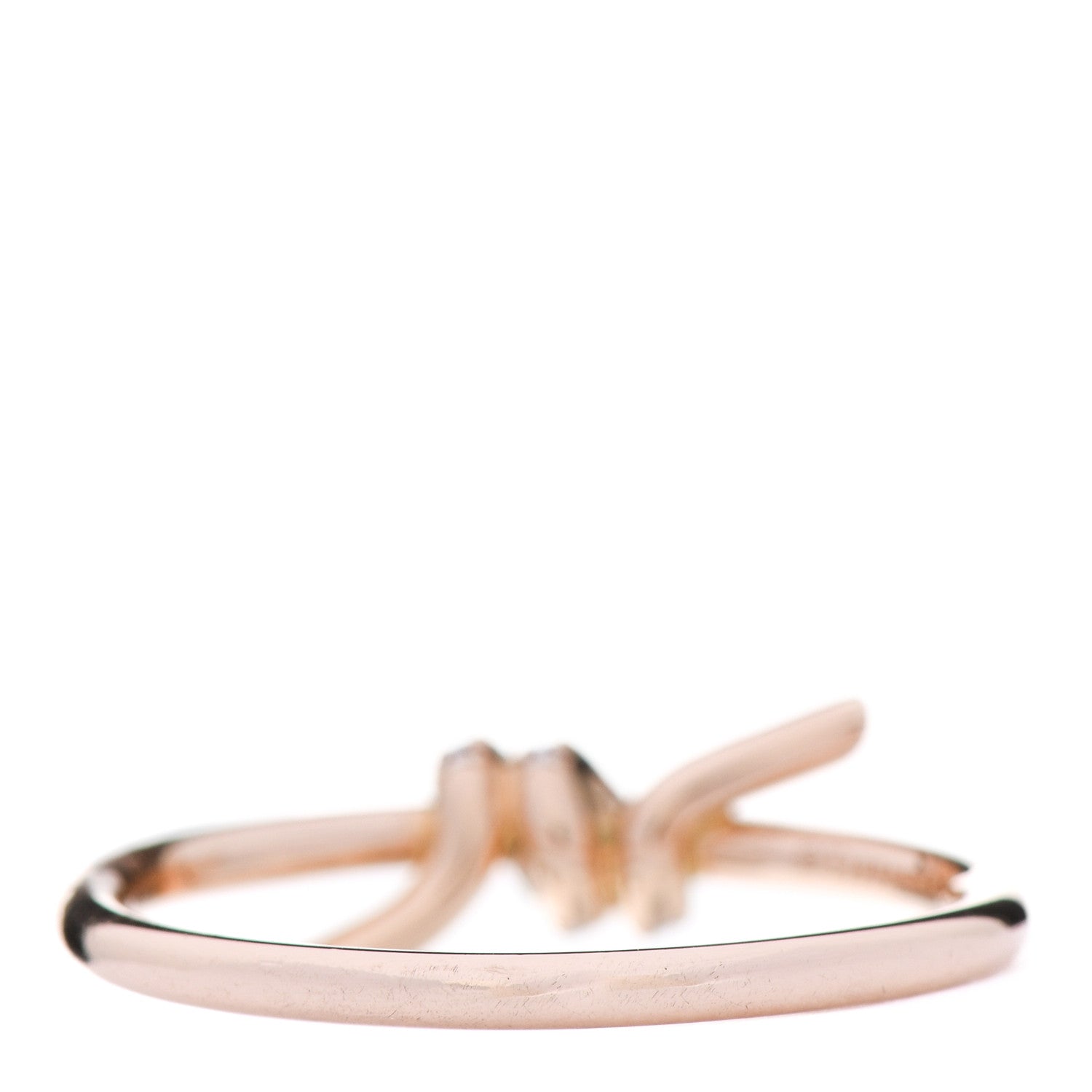 Tiffany 18K Rose Gold Diamond Small Knot Ring 55 7.25 3 of 5