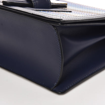 Loewe Calfskin Stitches Barcelona Shoulder Bag Blue 8 of 8