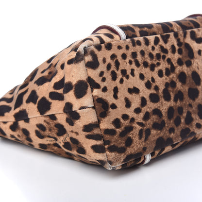 Dolce & Gabbana Canvas Leopard Print Medium Tote White 7 of 8
