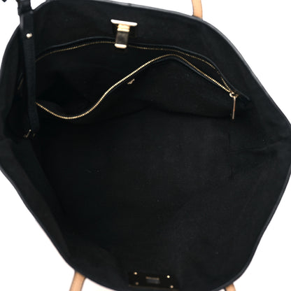 Salvatore Ferragamo Calfskin Tri-Color Studio Tote Dune Bone Black 6 of 20