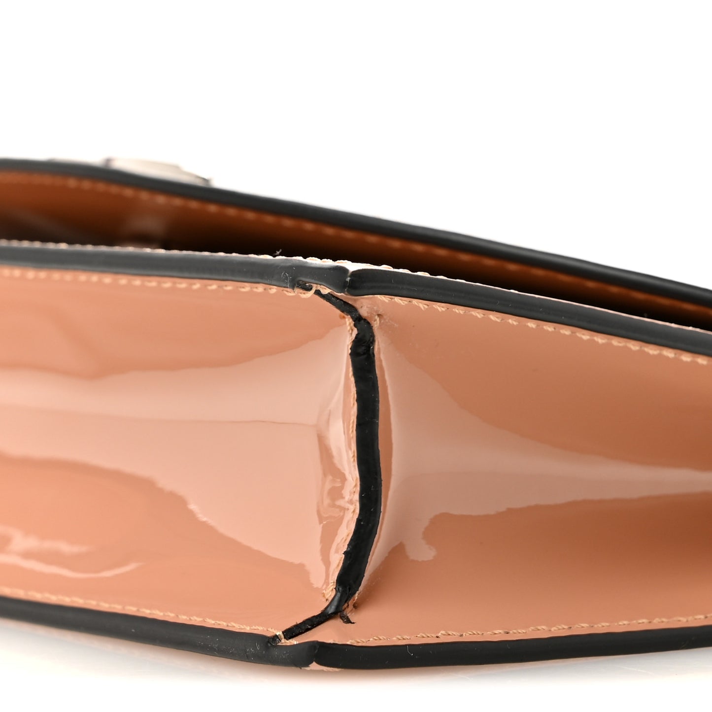 Patent Calfskin Loubi54 Crossbody Clutch Blush