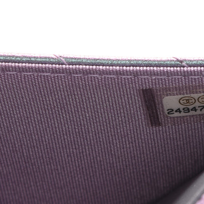Chanel Iridescent Lambskin Chevron Quilted Reissue Wallet On Chain WOC Light Purple 8 of 9