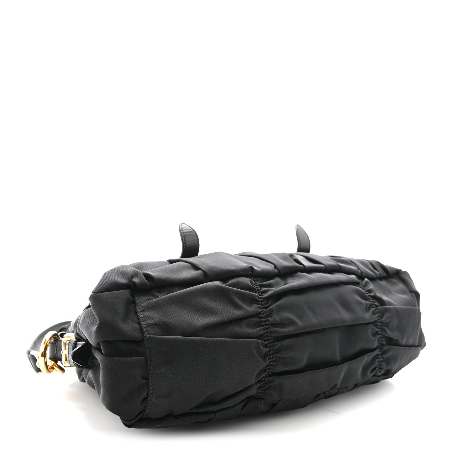 Tessuto Nylon Gaufre Shopping Satchel Black
