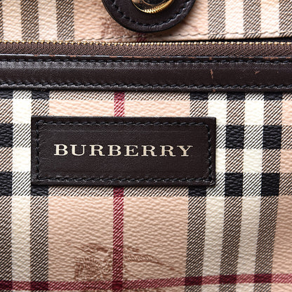 Burberry Haymarket Check Small Canterbury Tote Chocolate 6 of 13