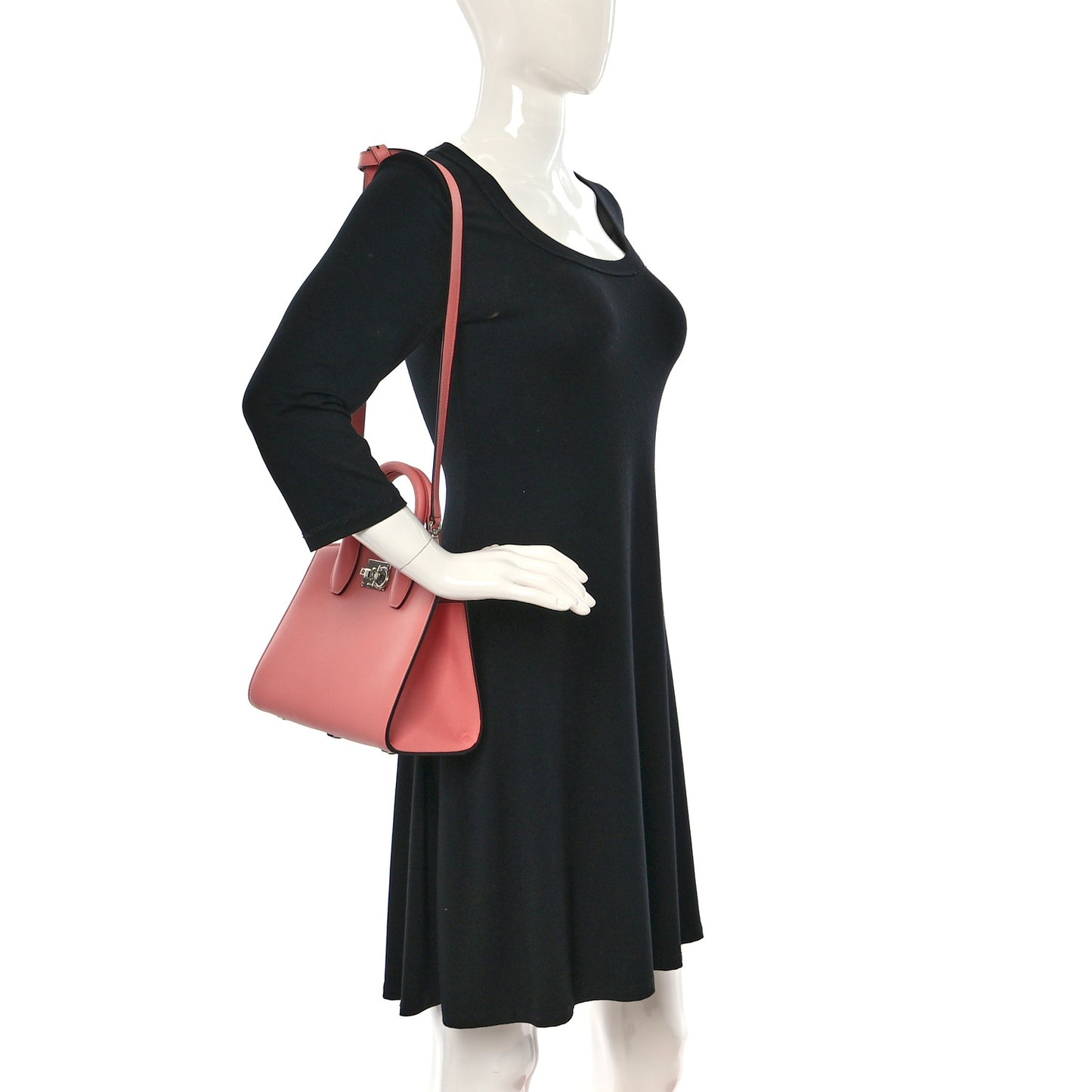 Calfskin Small Studio Box Bag Corallo