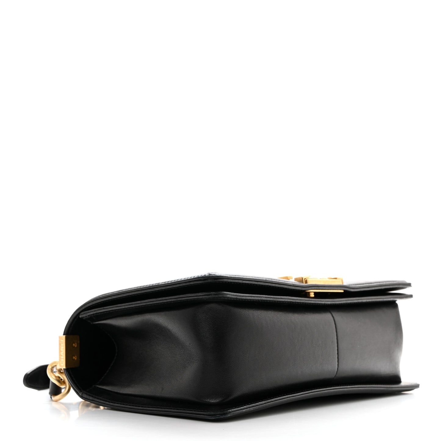 Lambskin Quilted Medium Boy Flap Black