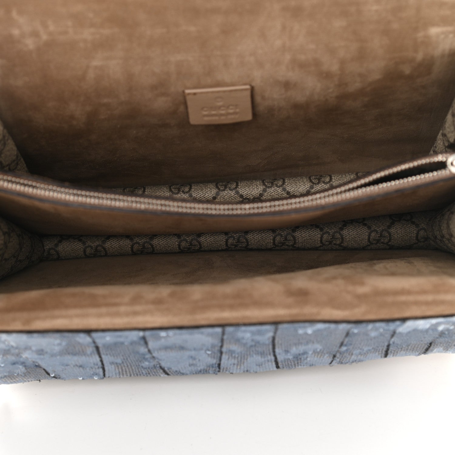 Gucci GG Supreme Monogram Lightning Embroidered Medium Dionysus Shoulder Bag Beige 5 of 12