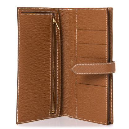 Hermes Epsom Bearn Gusset Wallet Gold 5 of 6
