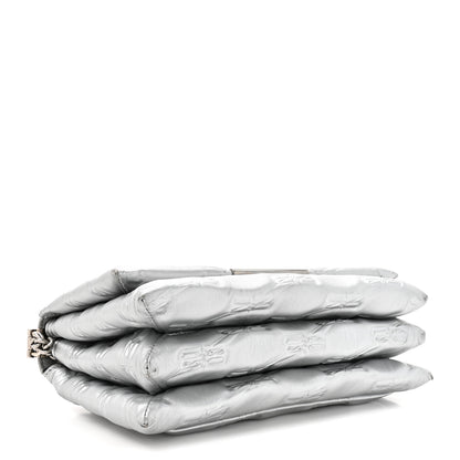 Balenciaga Nappa Allover License BB Monogram Embossed Medium Triplet Bag Silver 4 of 16