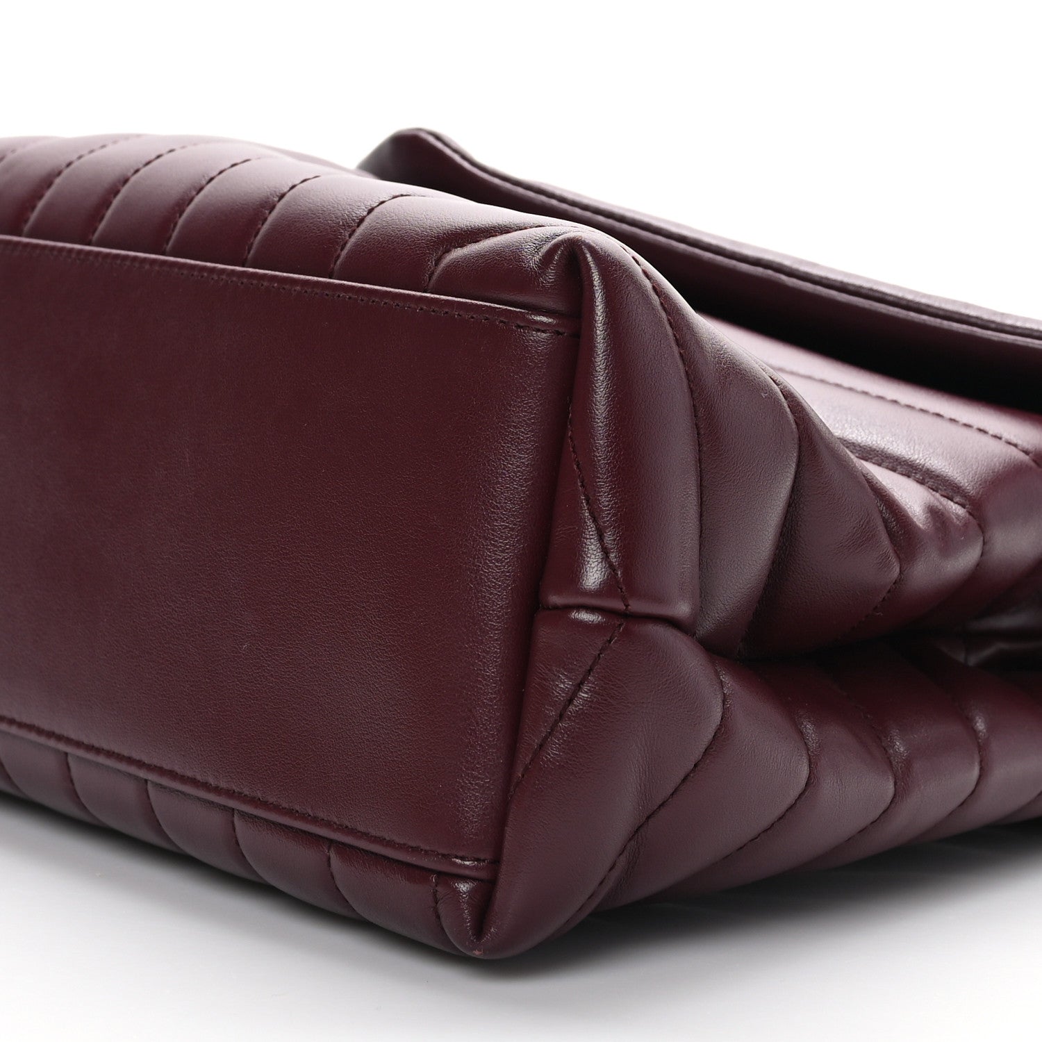 Saint Laurent Calfskin Y Quilted Monogram Medium Loulou Chain Satchel Rouge Legion 9 of 9