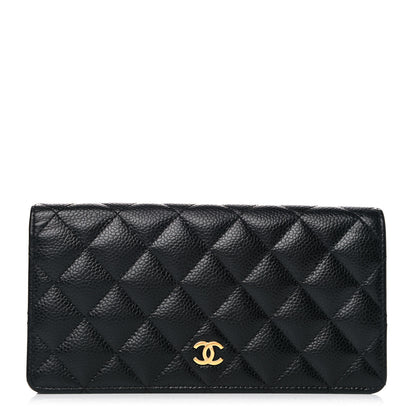 Chanel Caviar Quilted Yen Wallet Black 1 of 12