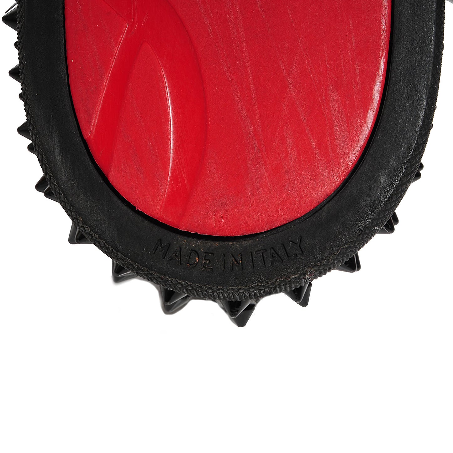 Mens Calfskin Spikes Roller Boat Flat 45 Black