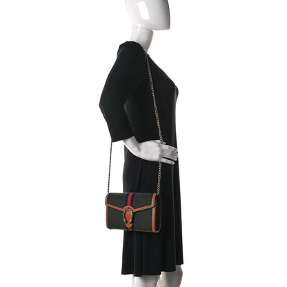 Gucci Loden Fabric Cuoio Harness Web Mini Dionysus Chain Wallet Underwood Harness Brown 2 of 11