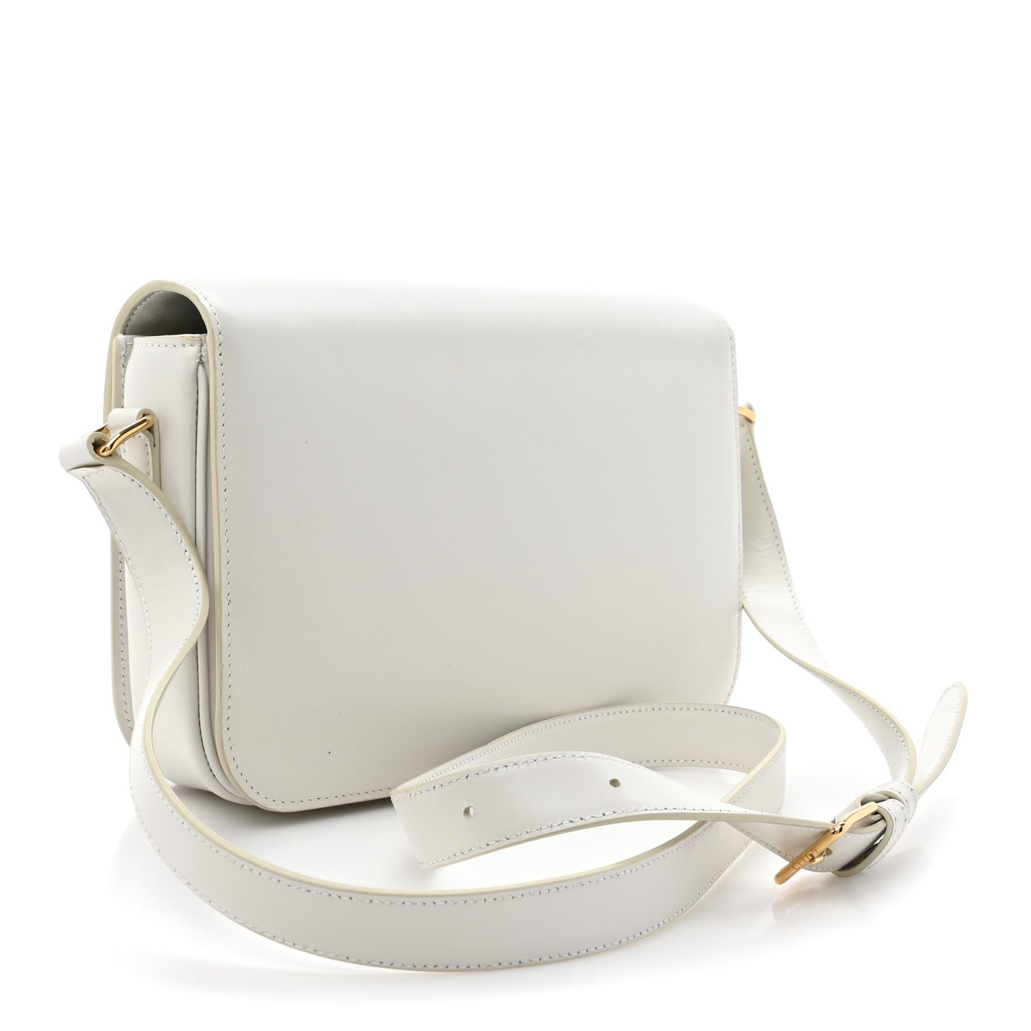 Shiny Calfskin Medium Triomphe White
