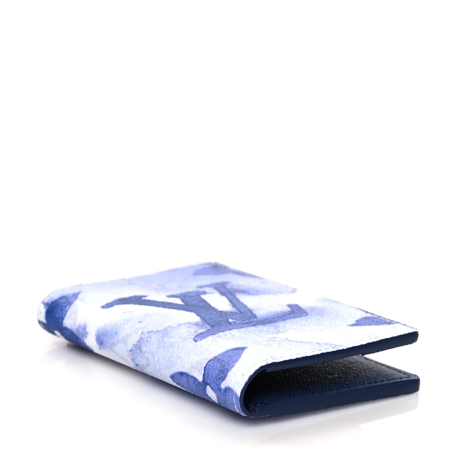 Monogram Watercolor Pocket Organizer Blue