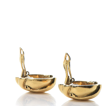 Chanel CC Clip On Earrings Gold 3 of 4