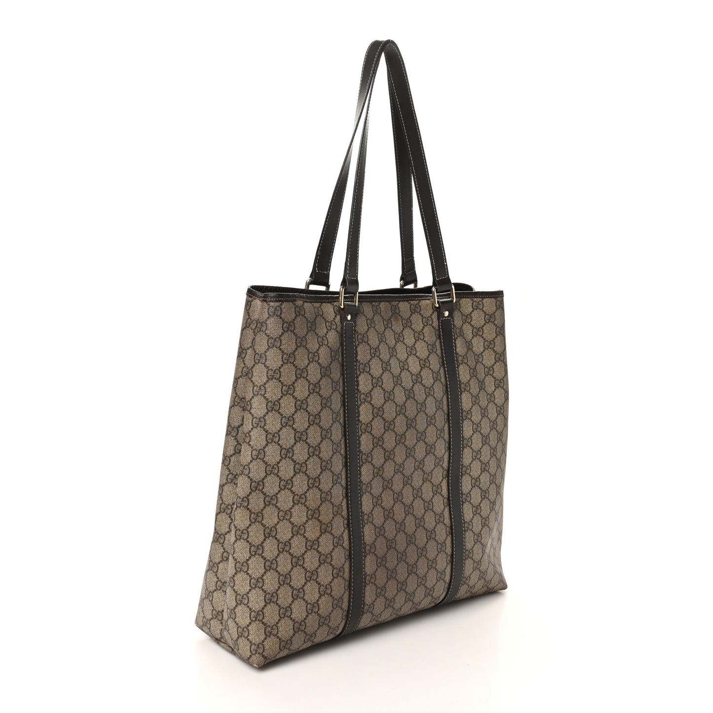 GG Plus Monogram Joy Vertical Tote Dark Brown