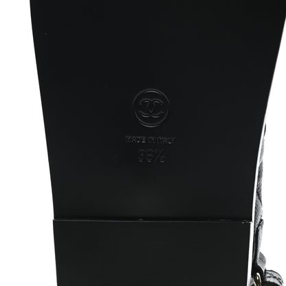Chanel Grained Calfskin Velcro Dad Sandals 36.5 Black 6 of 9