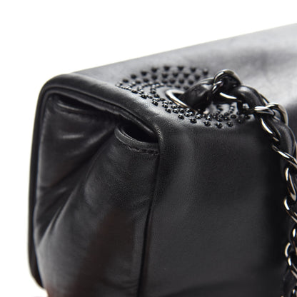 Chanel Lambskin Studded CC East West Flap Black 11 of 15