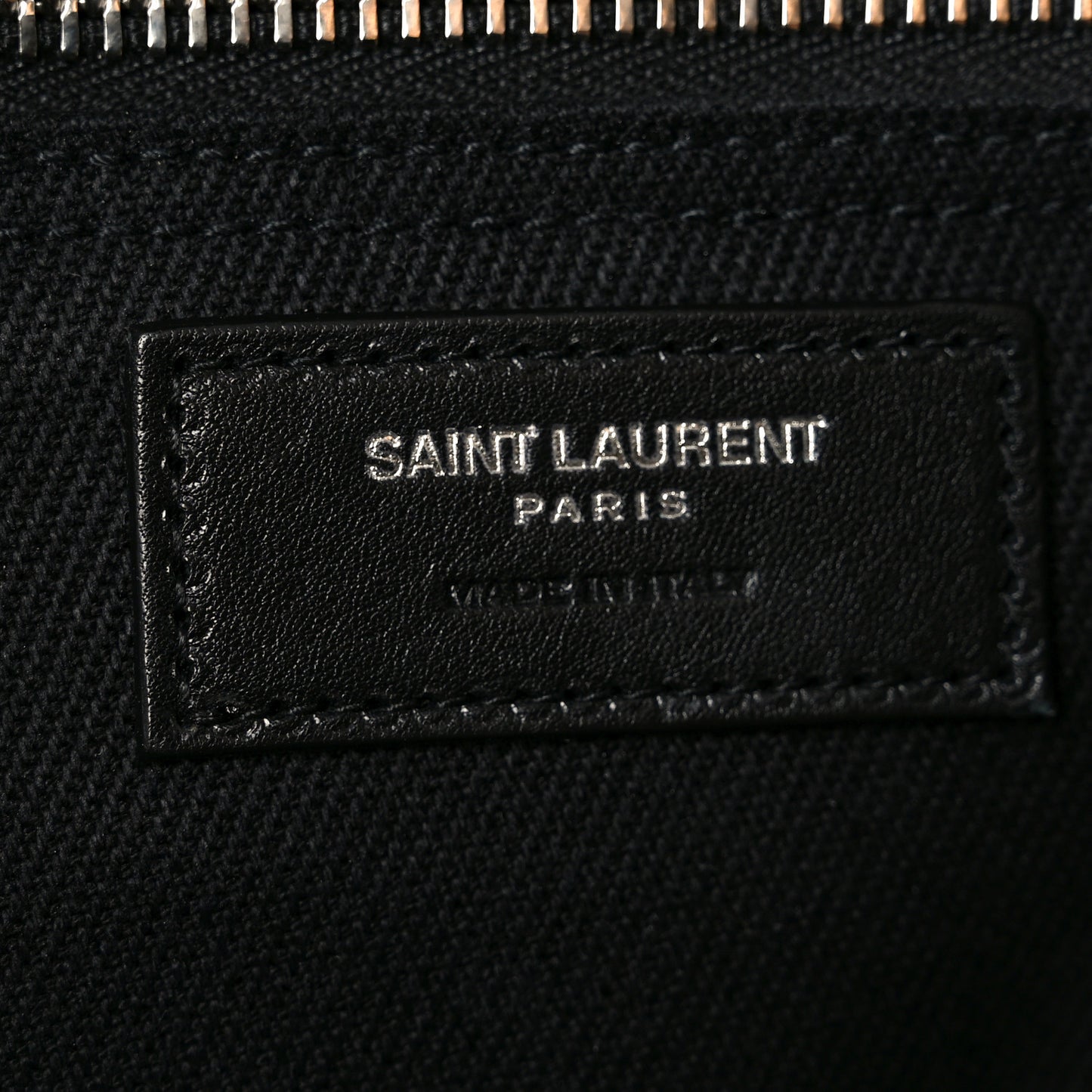 Linen Calfskin Rive Gauche Tote Black