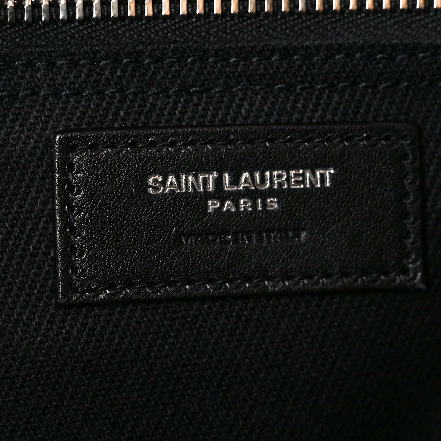 Saint Laurent Linen Calfskin Rive Gauche Tote Black 5 of 9