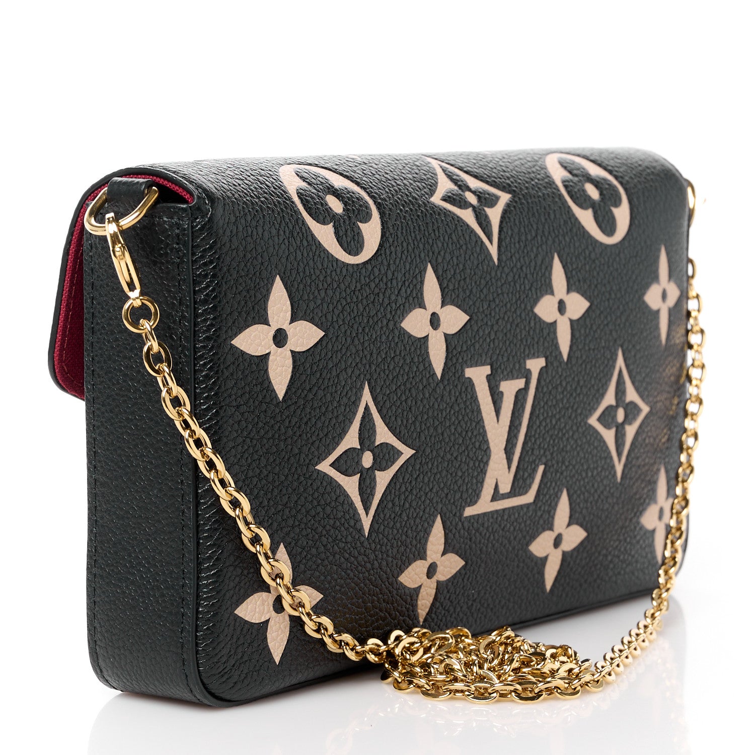 Louis Vuitton Empreinte Monogram Giant Felicie Pochette Black Beige 4 of 14