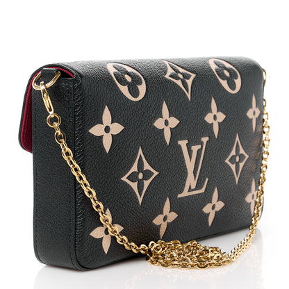 Louis Vuitton Empreinte Monogram Giant Felicie Pochette Black Beige 4 of 14