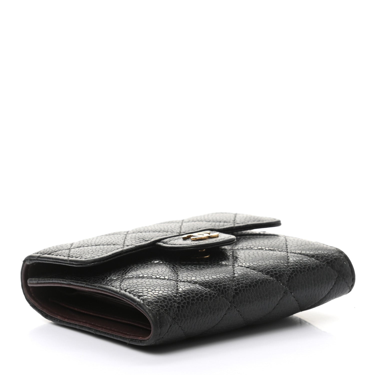 Chanel Caviar Quilted Compact Flap Wallet Black 14 of 20