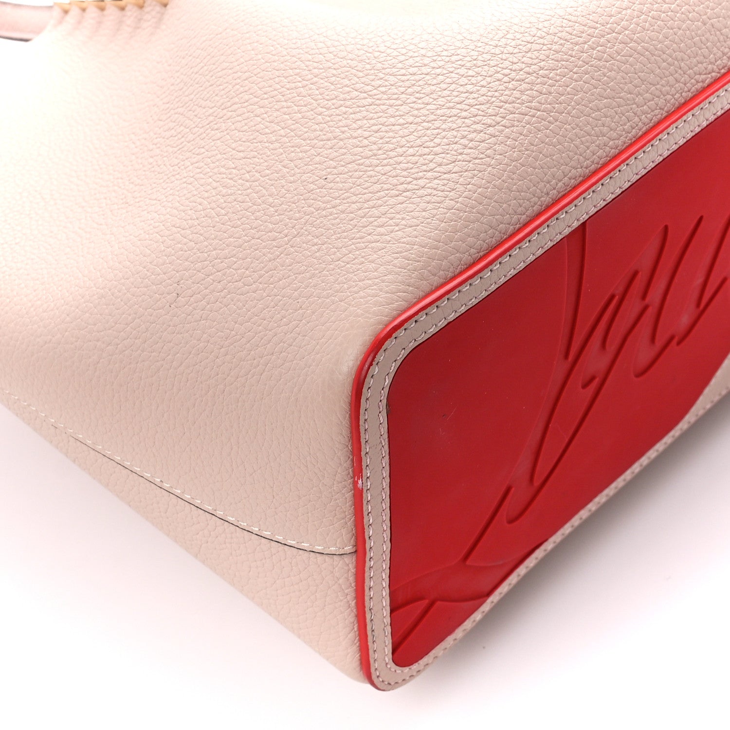 Christian Louboutin Calfskin Spiked Small Cabarock Shopper Tote Rose De Chine 9 of 10
