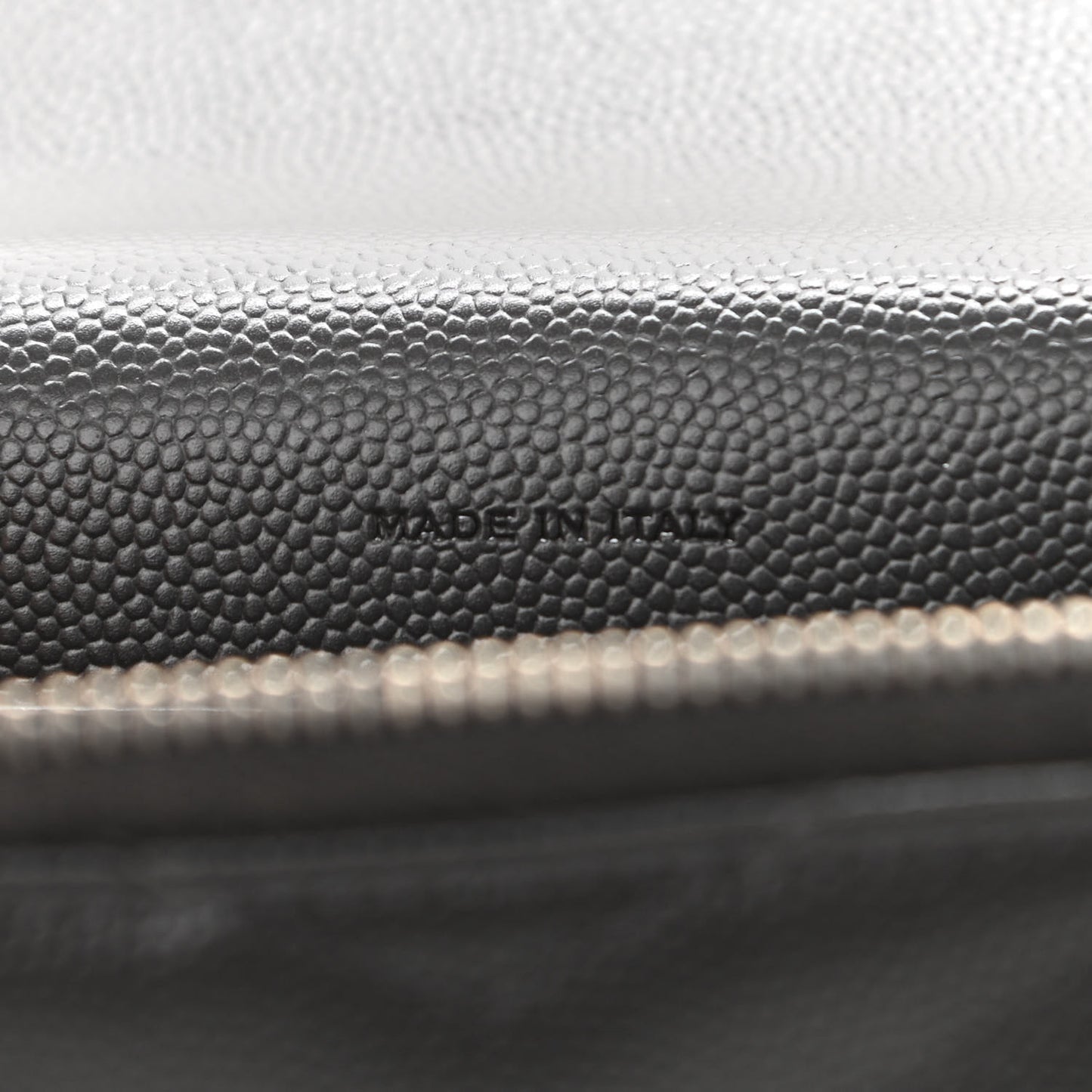 Grain De Poudre Matelasse Chevron Monogram Envelope Chain Wallet Dark Smog