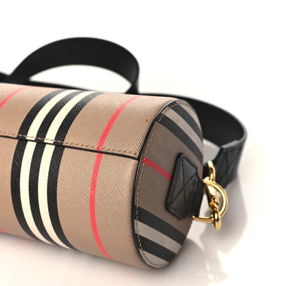 Burberry E-Canvas Calfskin Stripe Icon Barrel Bag Archive Beige 9 of 9