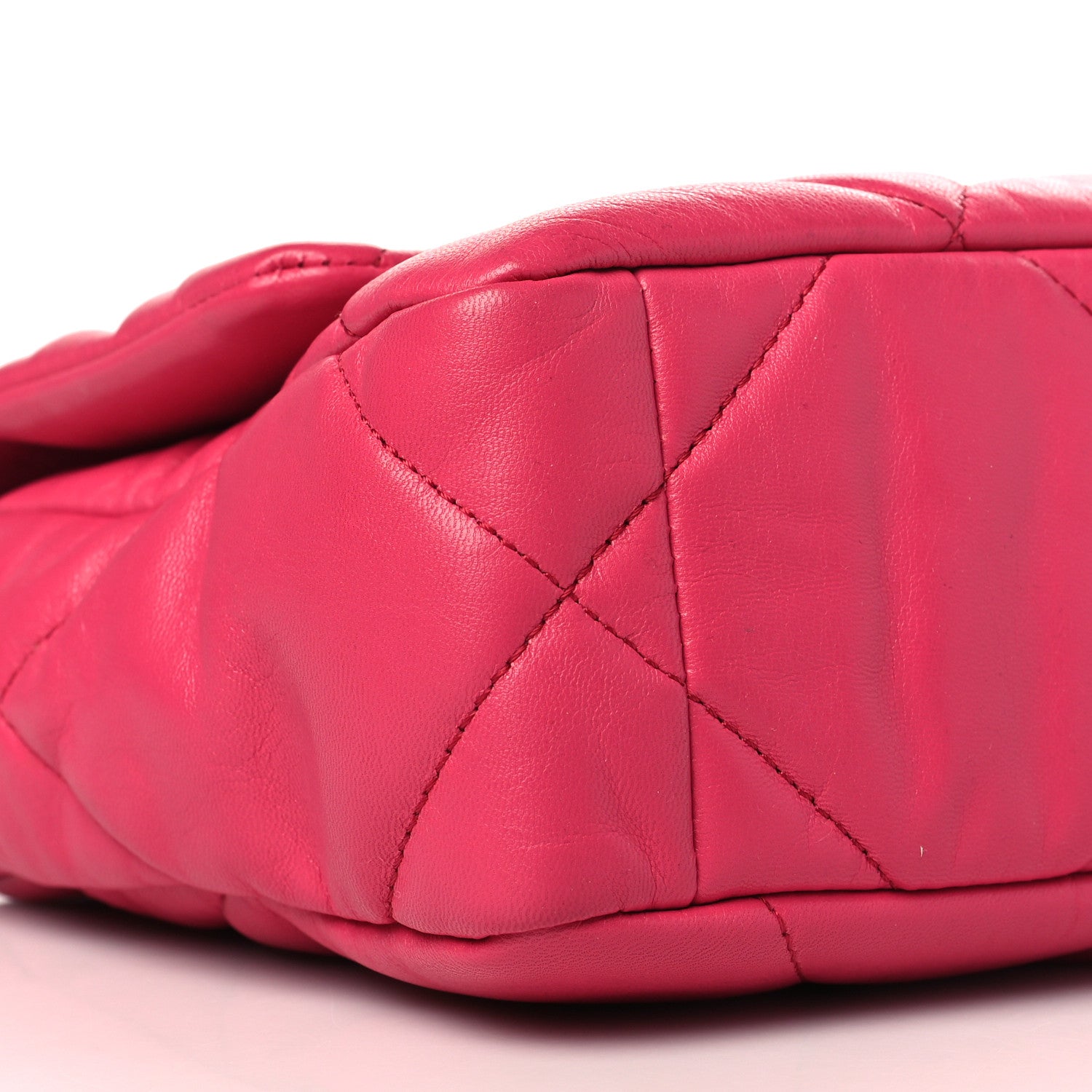Chanel Lambskin Quilted Medium Chanel 19 Flap Dark Pink 10 of 10