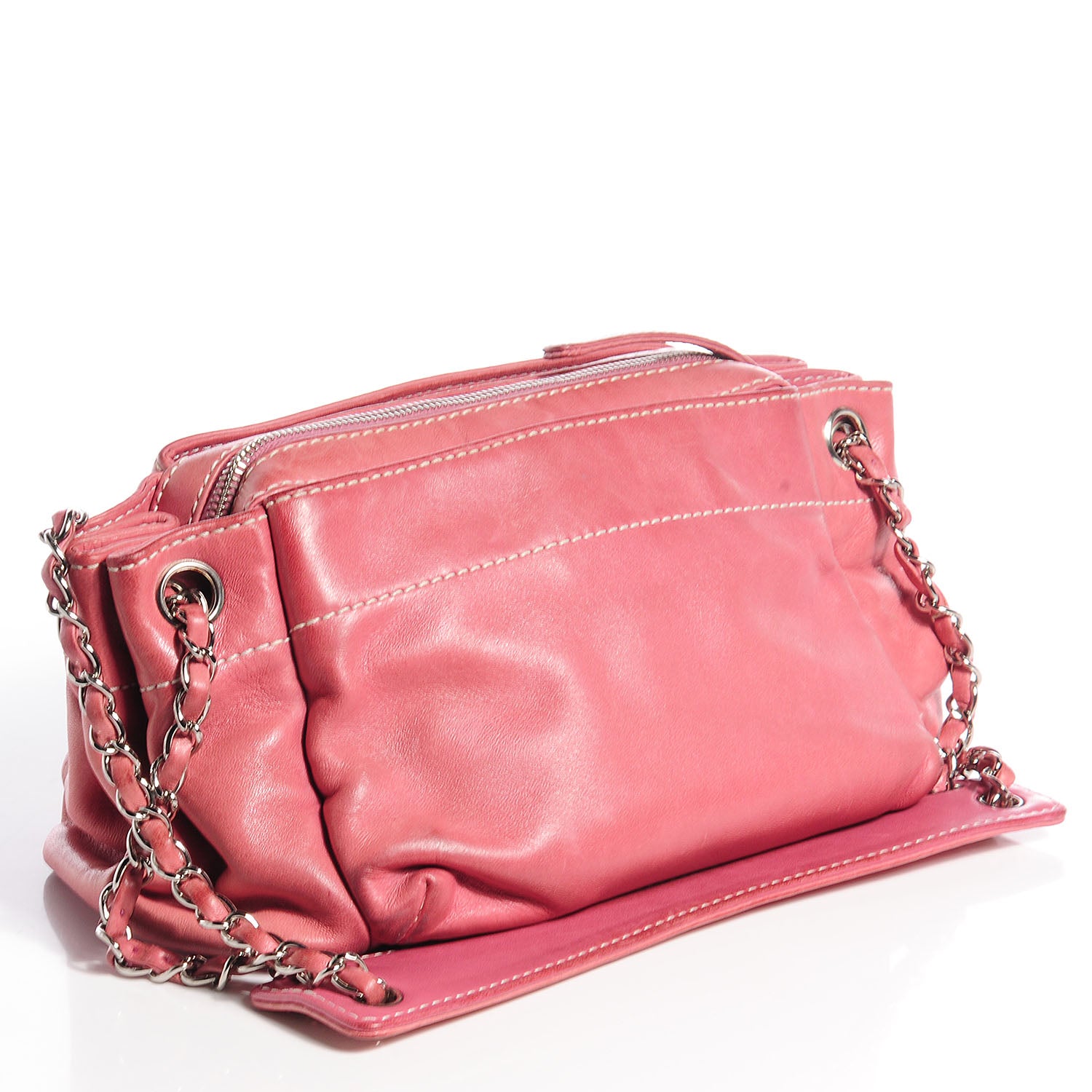 Chanel Lambskin Lax Accordion Hobo Pink 3 of 7