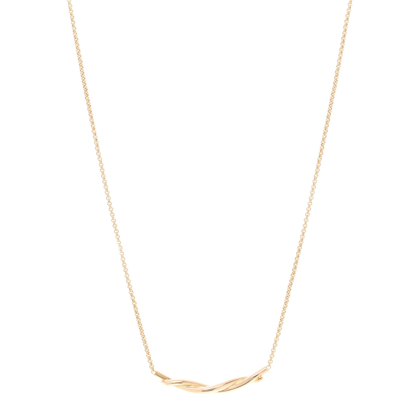 18K Yellow Gold Entrelaces Pendant Necklace
