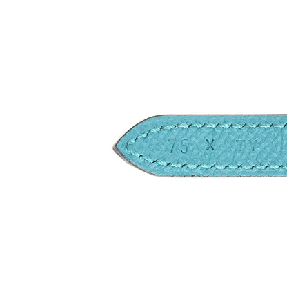 Hermes Swift Epsom 13mm Romance Belt 75 Gold Bleu Paon 7 of 9