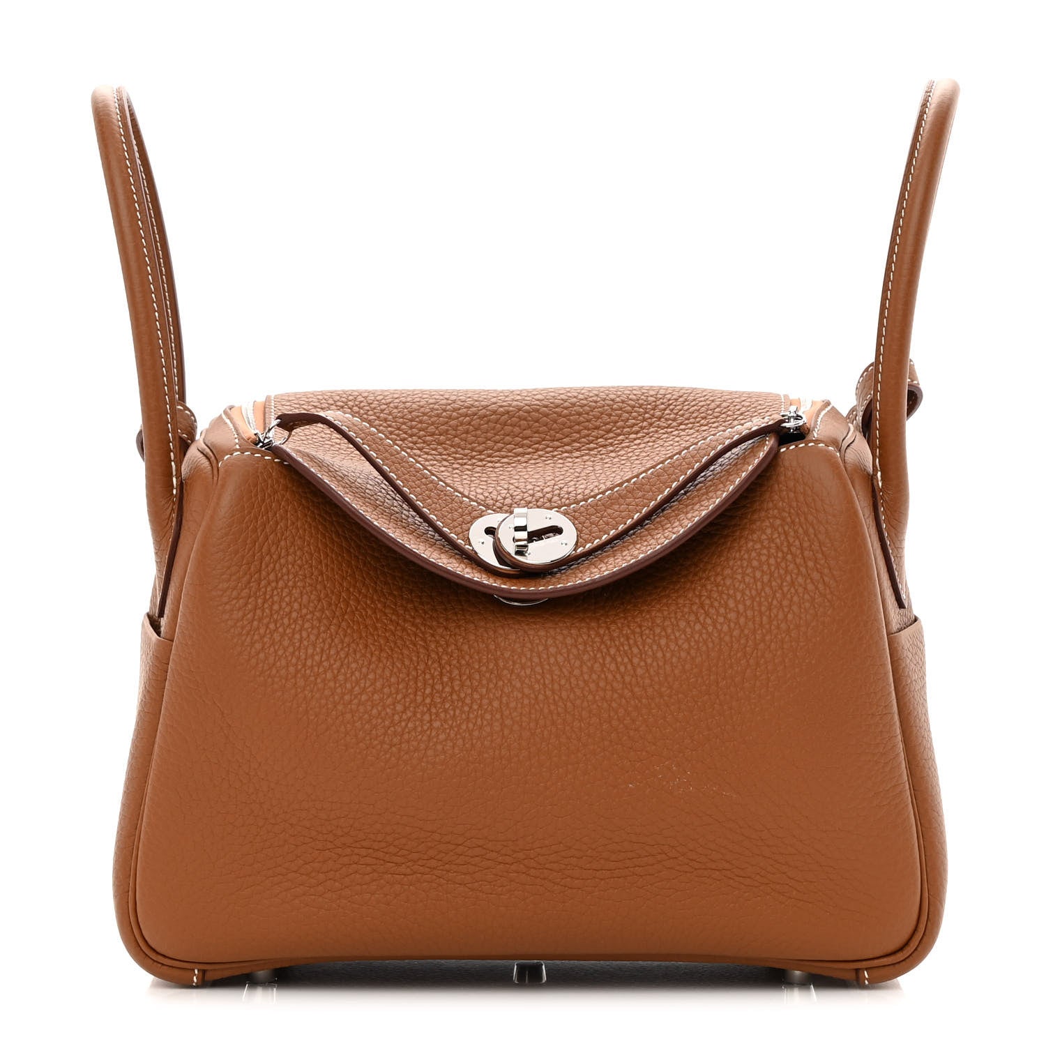 Hermes Taurillon Clemence Lindy 26 Gold 1 of 12